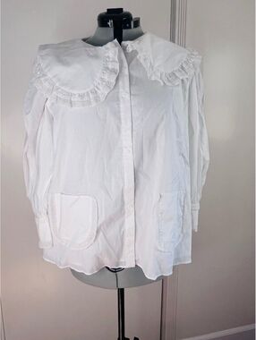 The Jacket Ivory blouse by Selkie XXL NWT